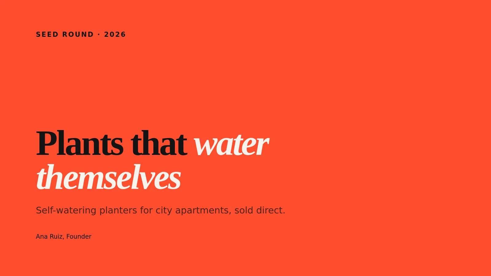 Editorial Pitch Deck: Cover