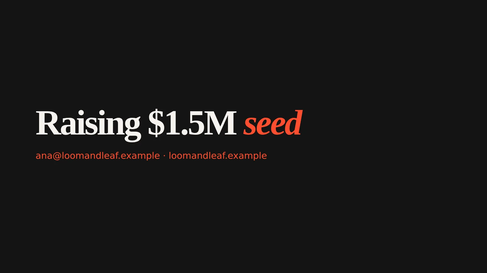 Editorial Pitch Deck: Closing