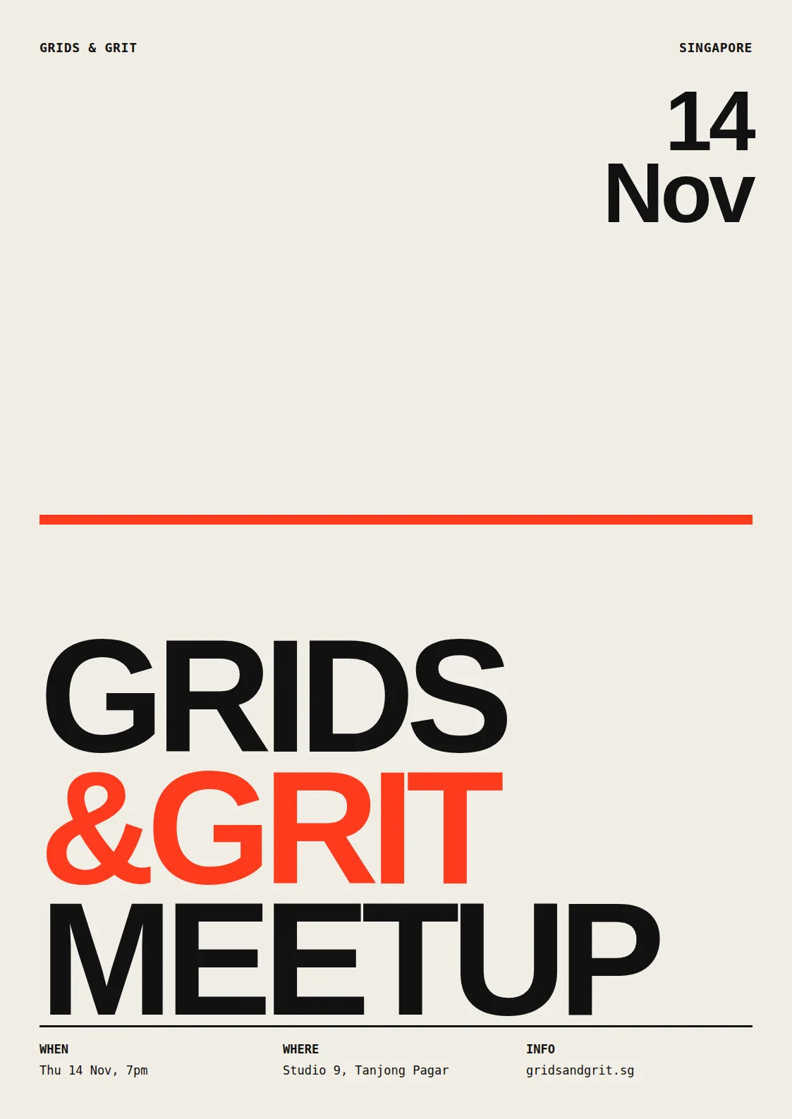 Type Poster: Swiss layout