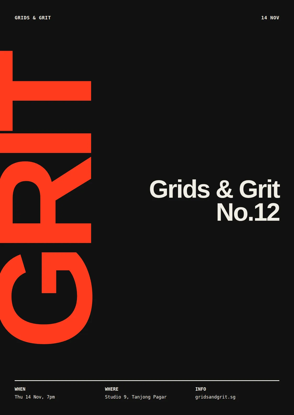 Type Poster: Brutal layout