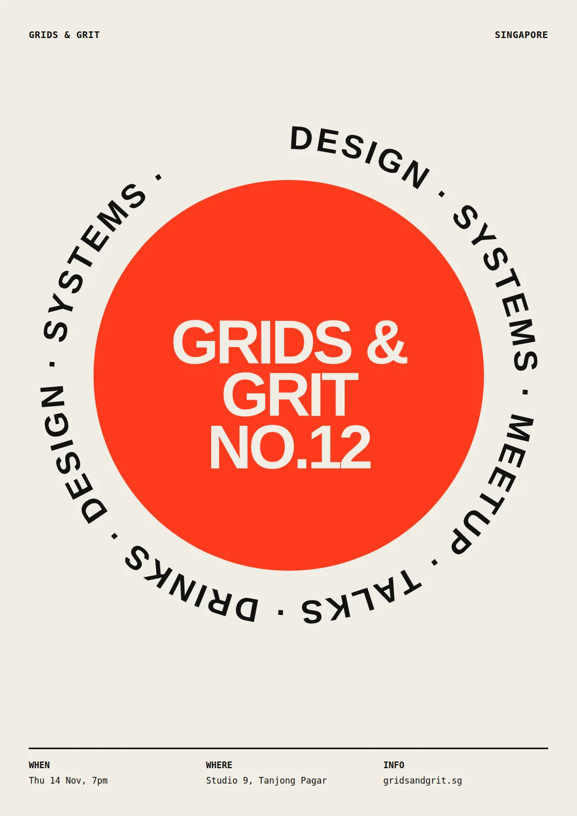 Type Poster: Orbit layout